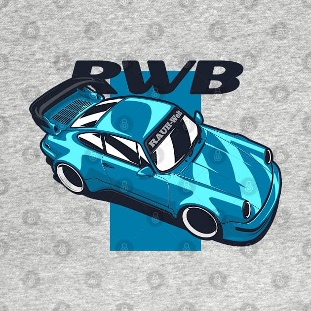 Blue 911 by RWB Tuner by KaroCars